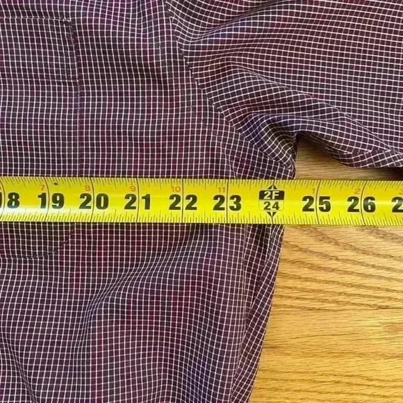 Eddie Bauer Mens M Button Down Wrinkle Resistant Red Plaid Long Sleeve Shirt - Picture 10 of 11